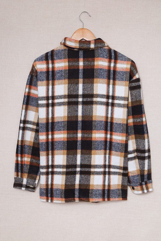 Geometric Plaid Print Flannel