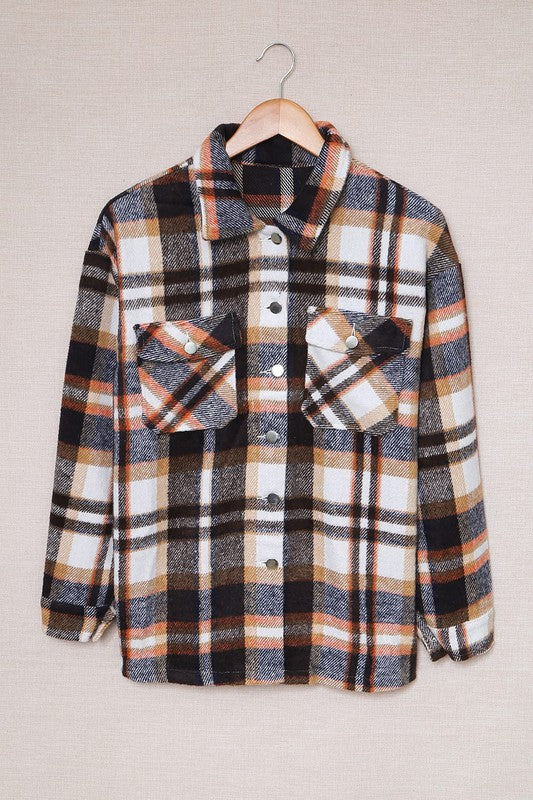 Geometric Plaid Print Flannel