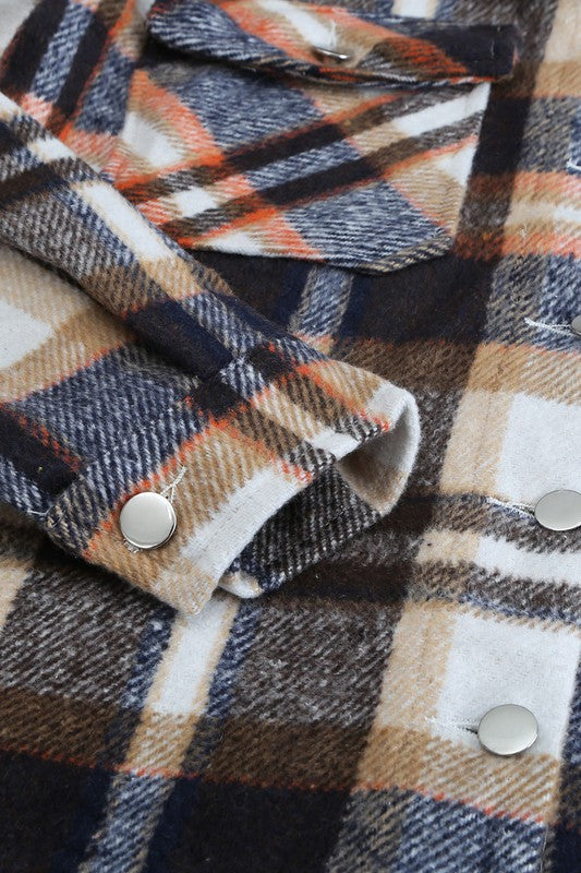 Geometric Plaid Print Flannel