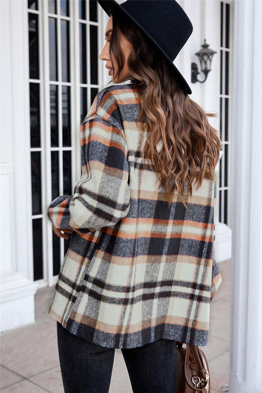 Geometric Plaid Print Flannel