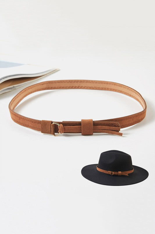Faux Leather Hat Brim Band