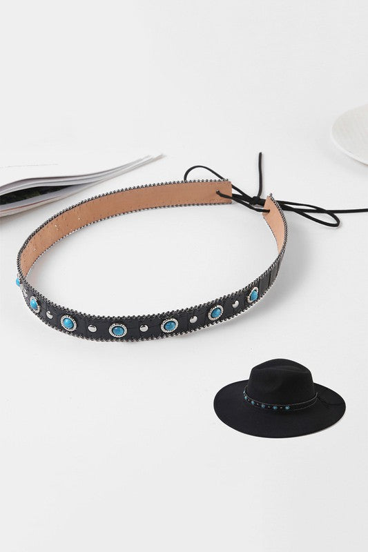 Turquoise Cowboy Hat Brim Band