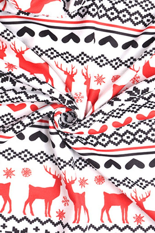 Christmas Print Hooded Pajama Set