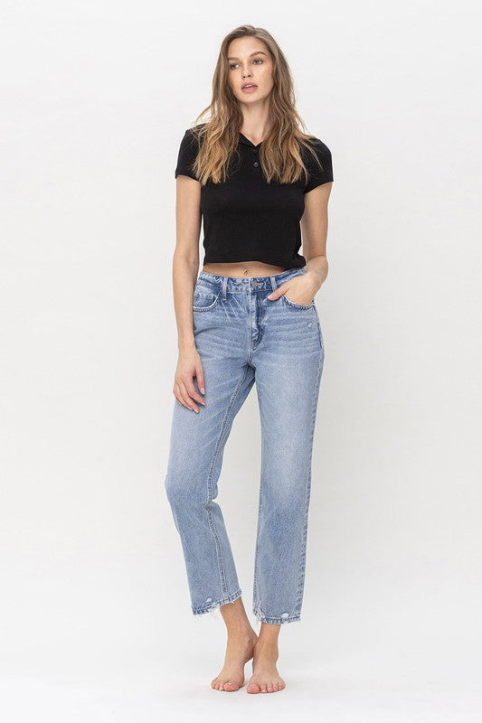 Vervet High Rise Rigid Straight Jeans