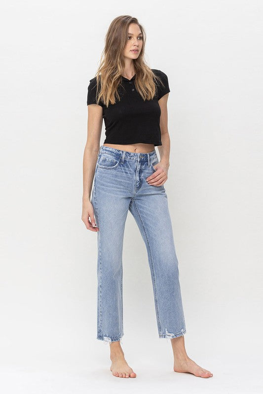 Vervet High Rise Rigid Straight Jeans