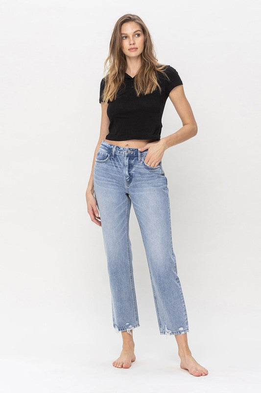 Vervet High Rise Rigid Straight Jeans
