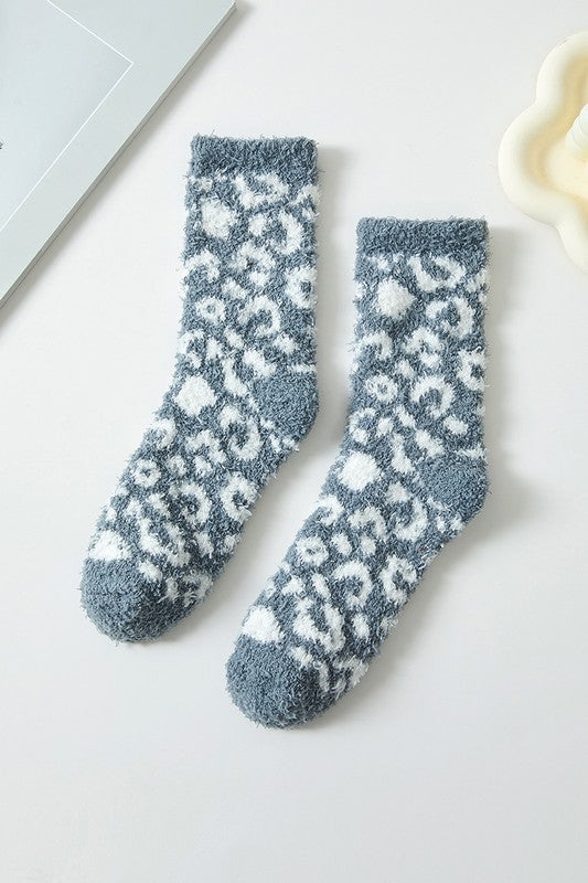 Leopard Pattern Plush Socks