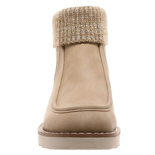 Chelsea Slip On Moc Boot with Knitted Wool Detail