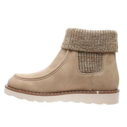 Chelsea Slip On Moc Boot with Knitted Wool Detail