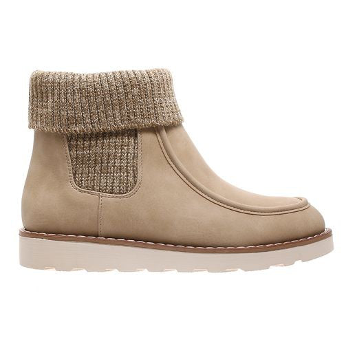 Chelsea Slip On Moc Boot with Knitted Wool Detail