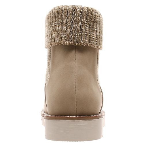 Chelsea Slip On Moc Boot with Knitted Wool Detail