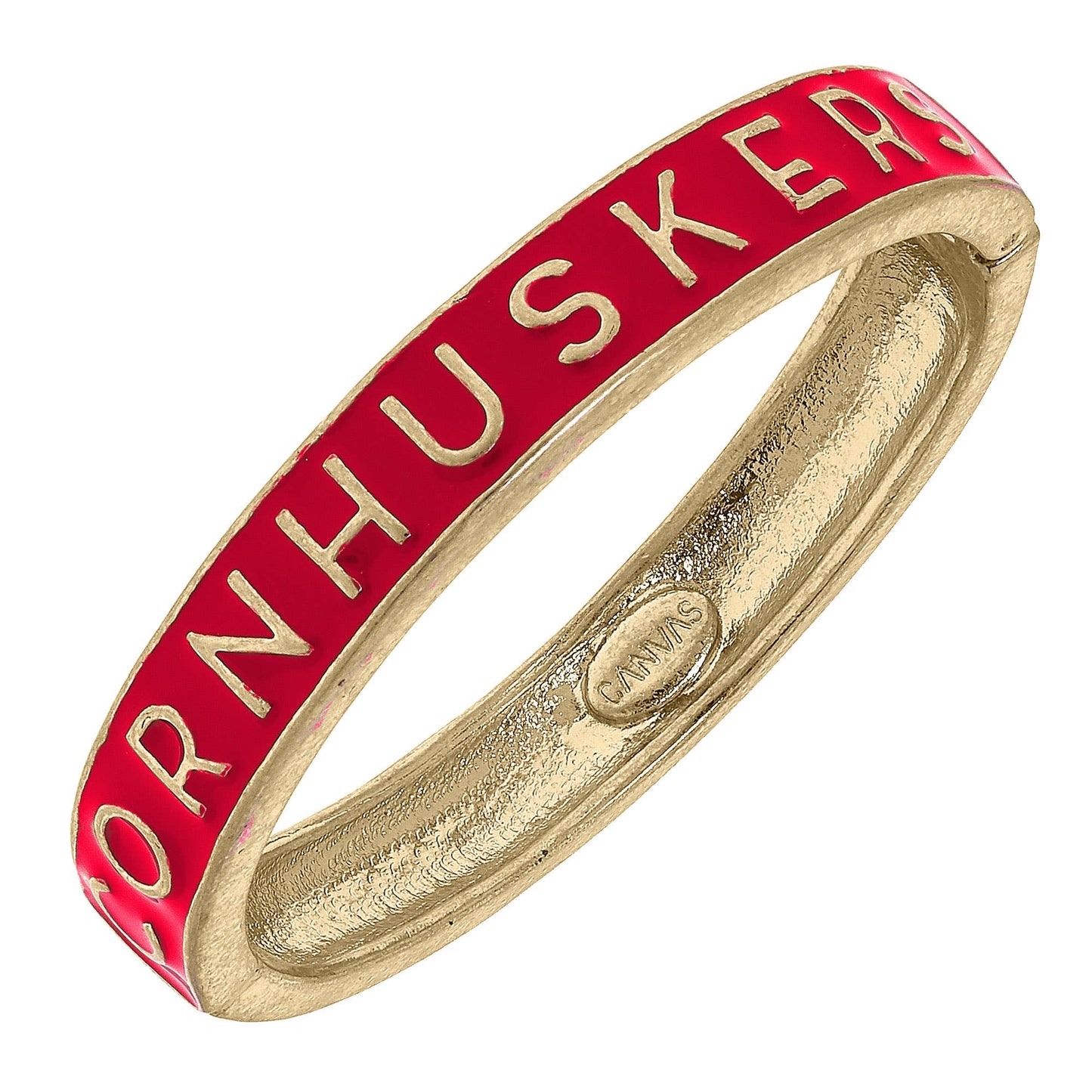 Nebraska Cornhuskers Enamel Hinge Bangle