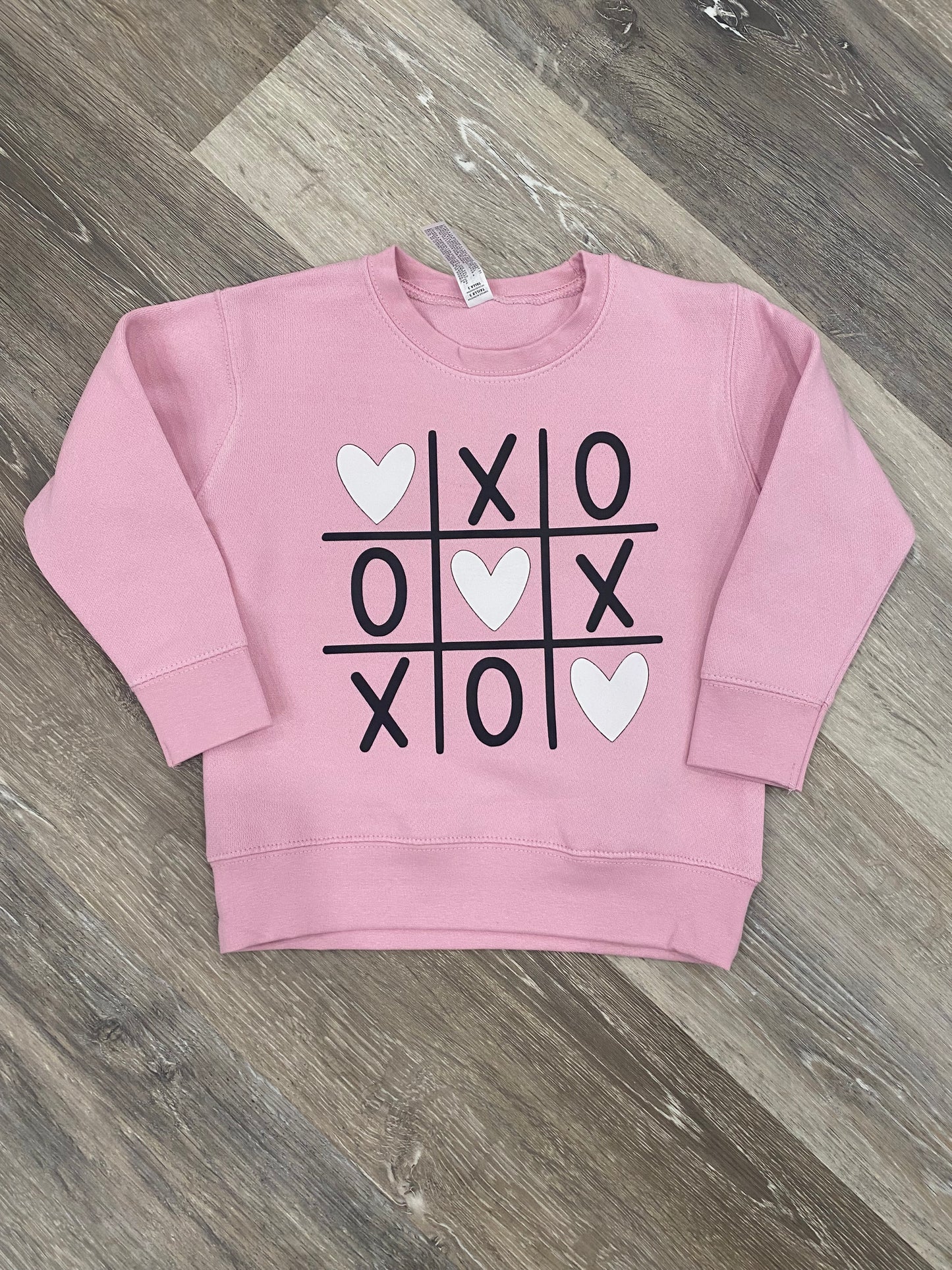 Children's Valentine Tic-Tac-Toe Graphic Sweatshirt
