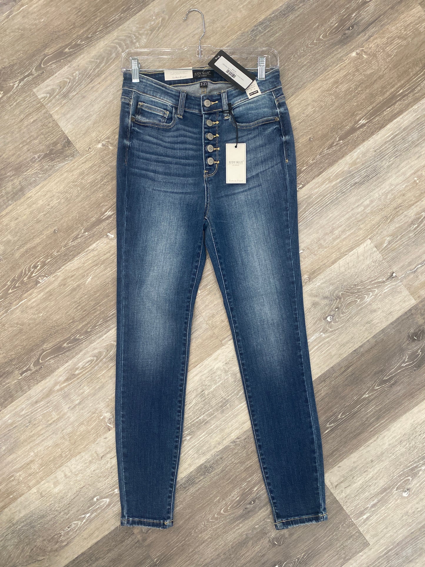 Judy Blue High Rise Button Fly Skinny Jeans