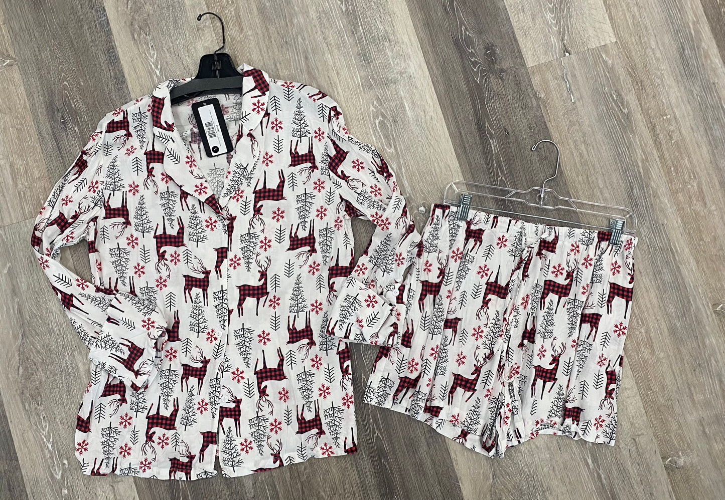 Christmas Deer Shirt and Shorts Loungewear Set