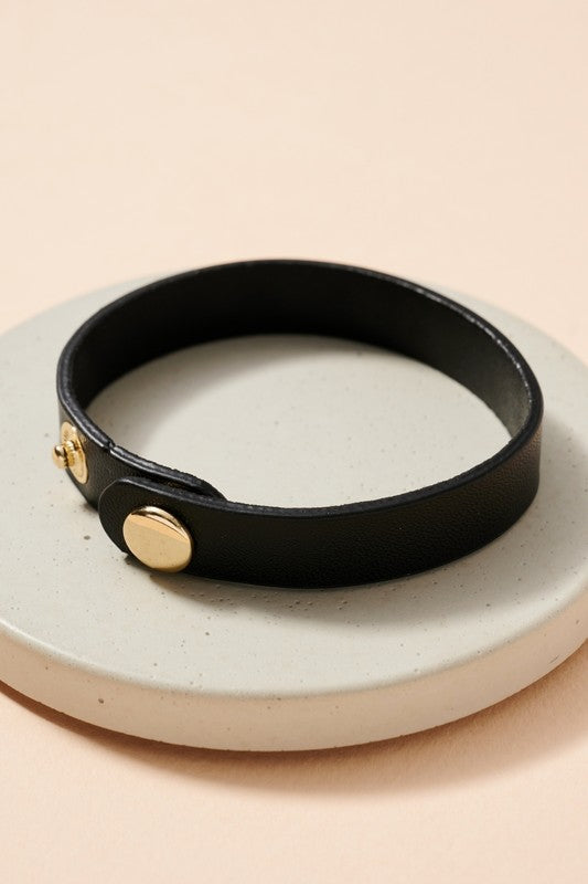 "I Am Enough" Leather Bracelet