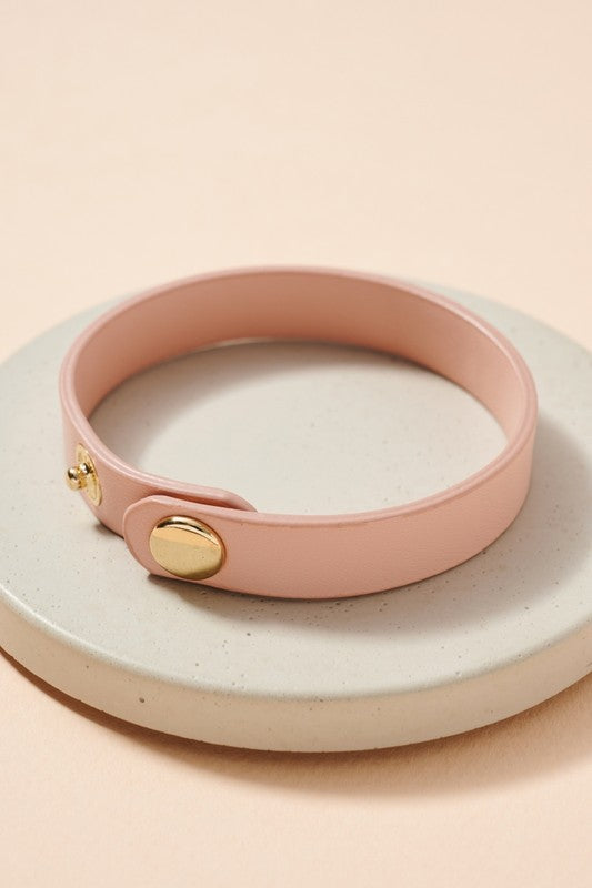 "I Am Enough" Leather Bracelet