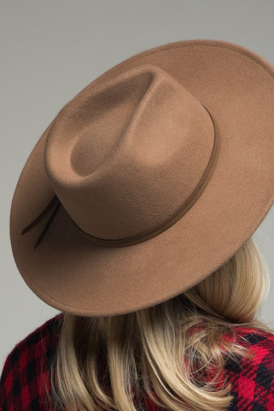Fine Wool Panama Hat with Adjustable Suede Belt