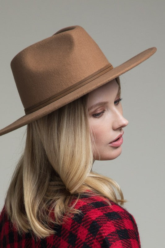 Fine Wool Panama Hat with Adjustable Suede Belt