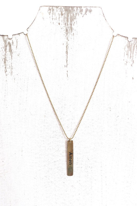 Amen Pendant Necklace