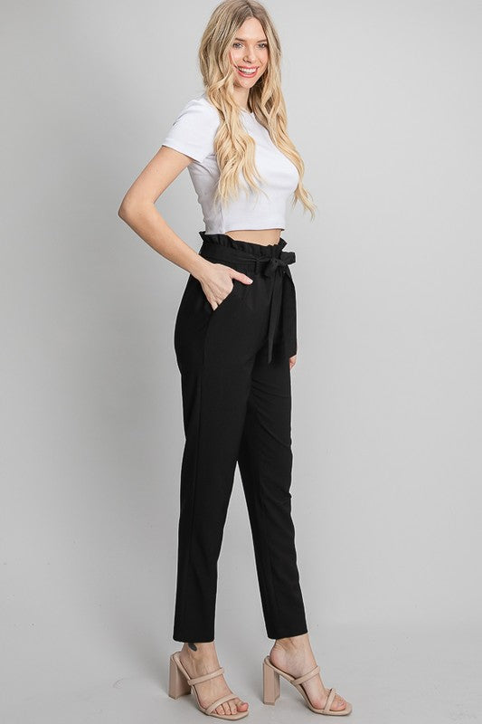 Front Tie Waist Trousers