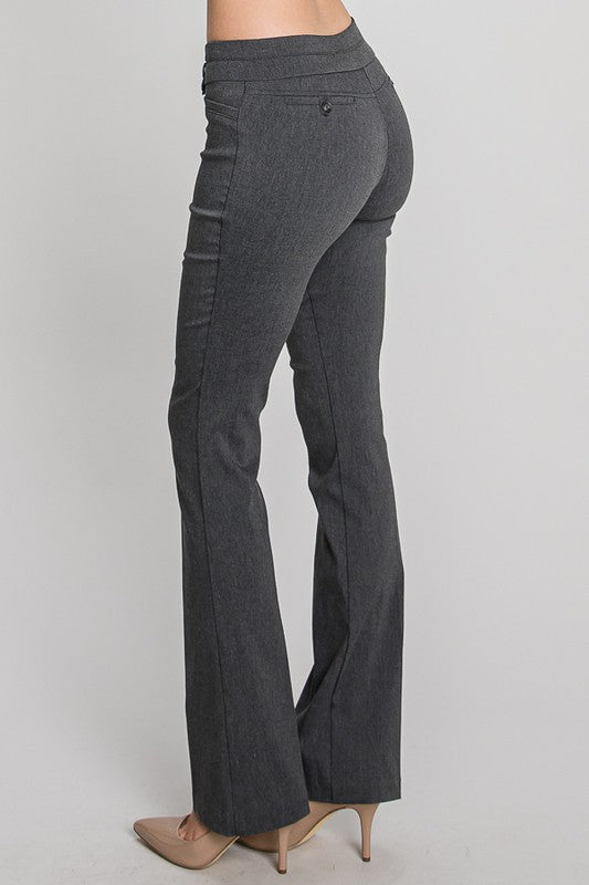 Low Waist Boot Cut Slacks