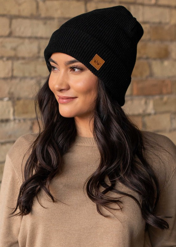 Cuffed Fleece Lined Knit Beanie