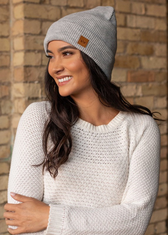 Cuffed Fleece Lined Knit Beanie
