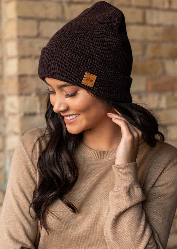 Cuffed Fleece Lined Knit Beanie