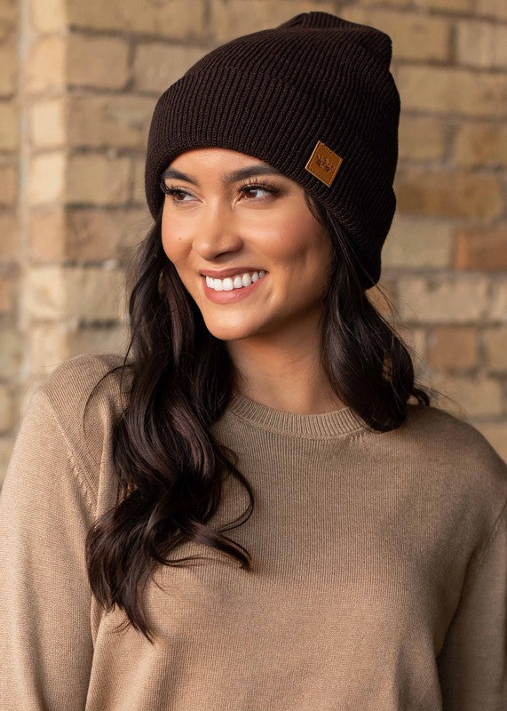 Cuffed Fleece Lined Knit Beanie