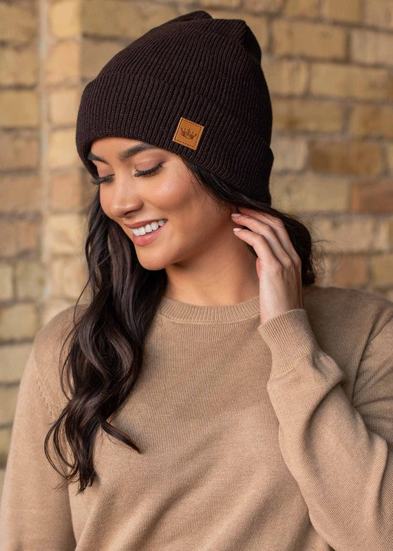 Cuffed Fleece Lined Knit Beanie