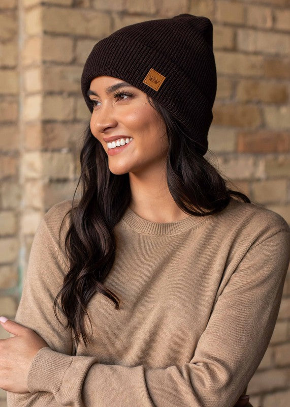 Cuffed Fleece Lined Knit Beanie
