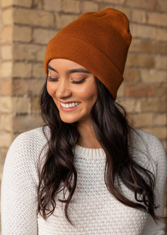 Cuffed Fleece Lined Knit Beanie