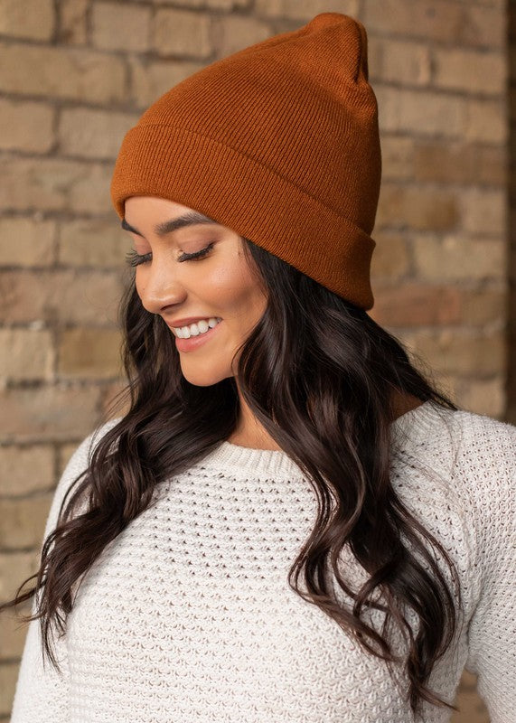 Cuffed Fleece Lined Knit Beanie