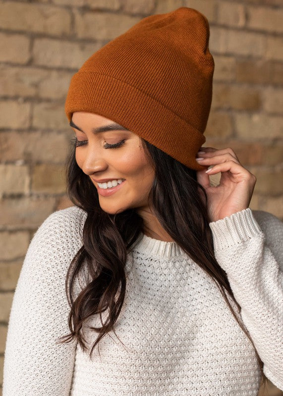 Cuffed Fleece Lined Knit Beanie