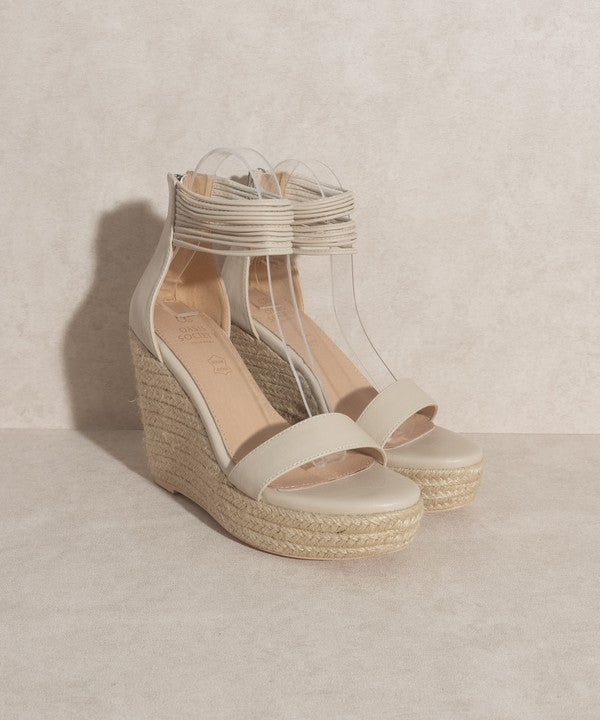 Open Toe Zip up Wedges