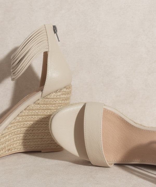 Open Toe Zip up Wedges