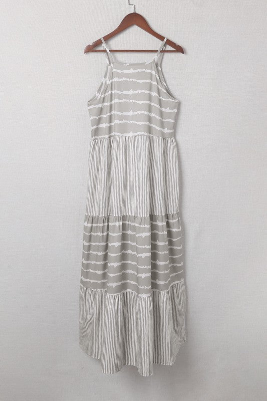 Bohemian Striped Maxi Dress