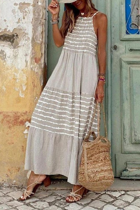 Bohemian Striped Maxi Dress Loveleigh Lane LLC Bohemian Striped Maxi Dress Loveleigh Lane LLC