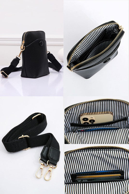 Faux Leather Mini Crossbody Bag
