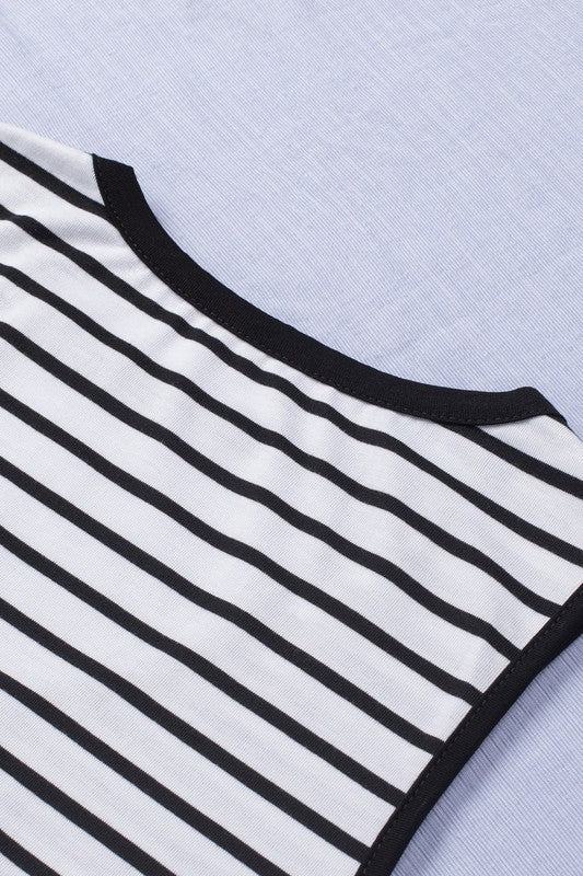 Striped Keyhole Front Tank