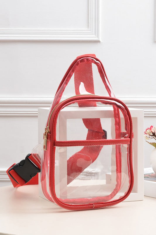 Clear Mini Backpack w/ Colored Trim