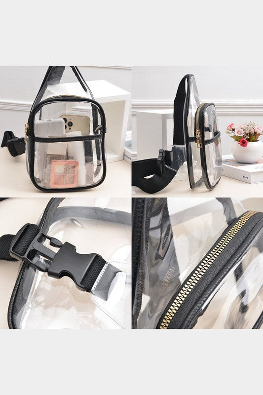 Clear Mini Backpack w/ Colored Trim