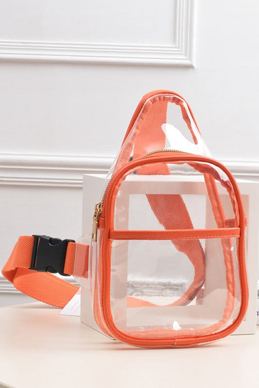 Clear Mini Backpack w/ Colored Trim