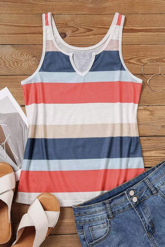 Multicolor Striped Tank Top