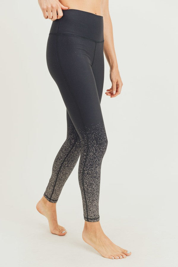 Metallic Raindrop Foil Highwaist Leggings