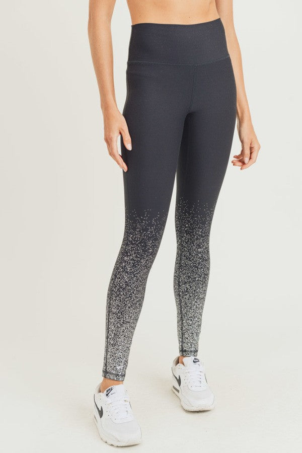 Metallic Raindrop Foil Highwaist Leggings