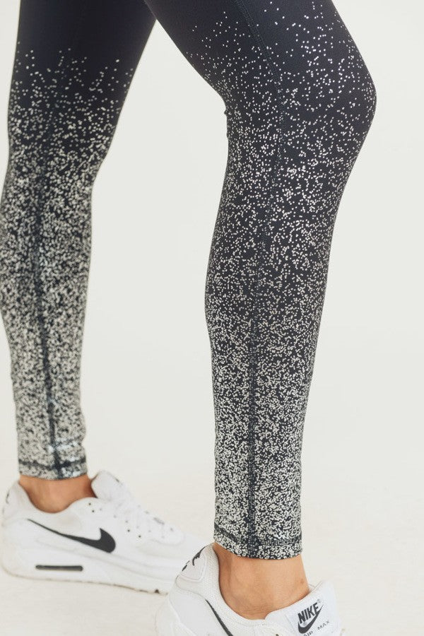 Metallic Raindrop Foil Highwaist Leggings