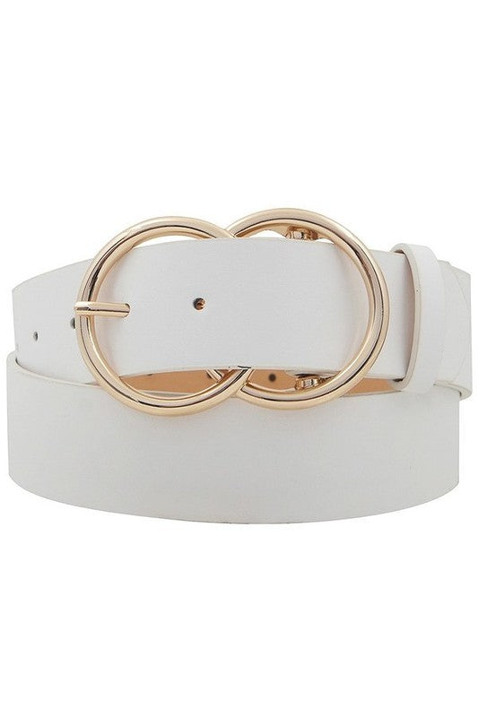 Double Ring Faux Leather Belt