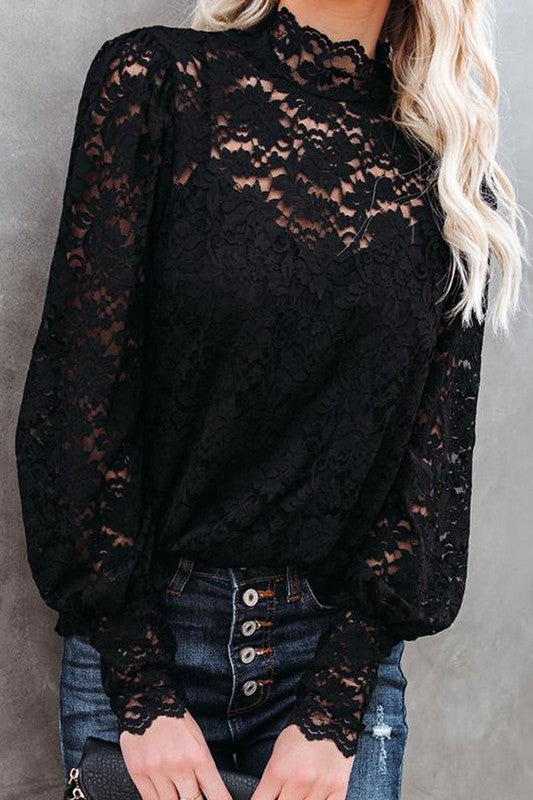 Lace Blouse and Tank Set